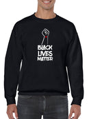 Blm With A Raised Fist Sweatshirt Men's -GoatDeals Designs