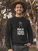 Blm With A Raised Fist Sweatshirt Men's -GoatDeals Designs