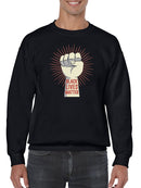 Blm Movement With Fist Drawing Sweatshirt Men's -GoatDeals Designs
