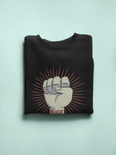Blm Movement With Fist Drawing Sweatshirt Men's -GoatDeals Designs