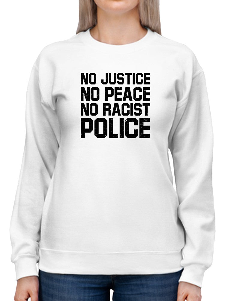Asking For Justice Slogan Sweatshirt Women's -GoatDeals Designs