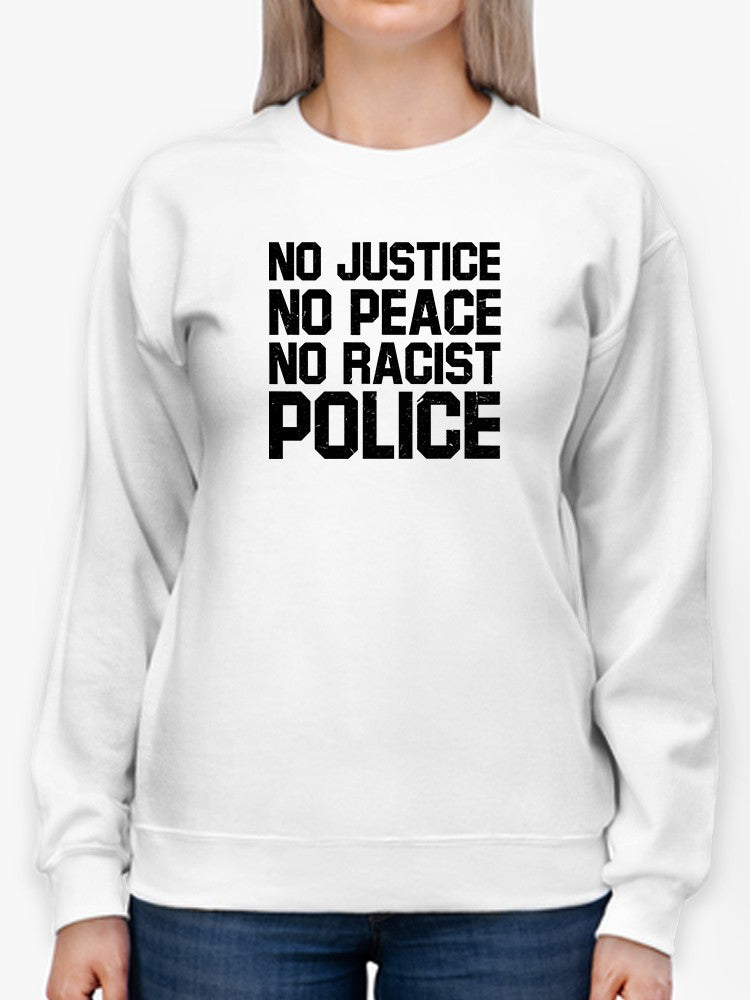 Asking For Justice Slogan Sweatshirt Women's -GoatDeals Designs