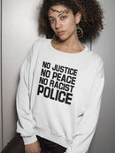 Asking For Justice Slogan Sweatshirt Women's -GoatDeals Designs