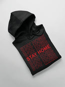 Stay Home Phrase Repeated Hoodie Men's -GoatDeals Designs