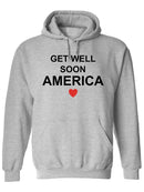 Get Well Soon America With Heart Hoodie Men's -GoatDeals Designs
