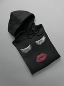 Closed Eyes And Lips Hoodie Women's -GoatDeals Designs