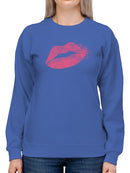 Drawn Lips Sweatshirt Women's -GoatDeals Designs