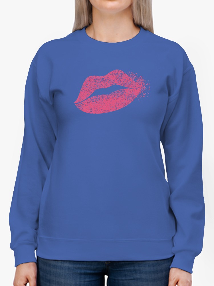 Drawn Lips Sweatshirt Women's -GoatDeals Designs