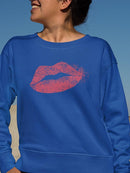 Drawn Lips Sweatshirt Women's -GoatDeals Designs