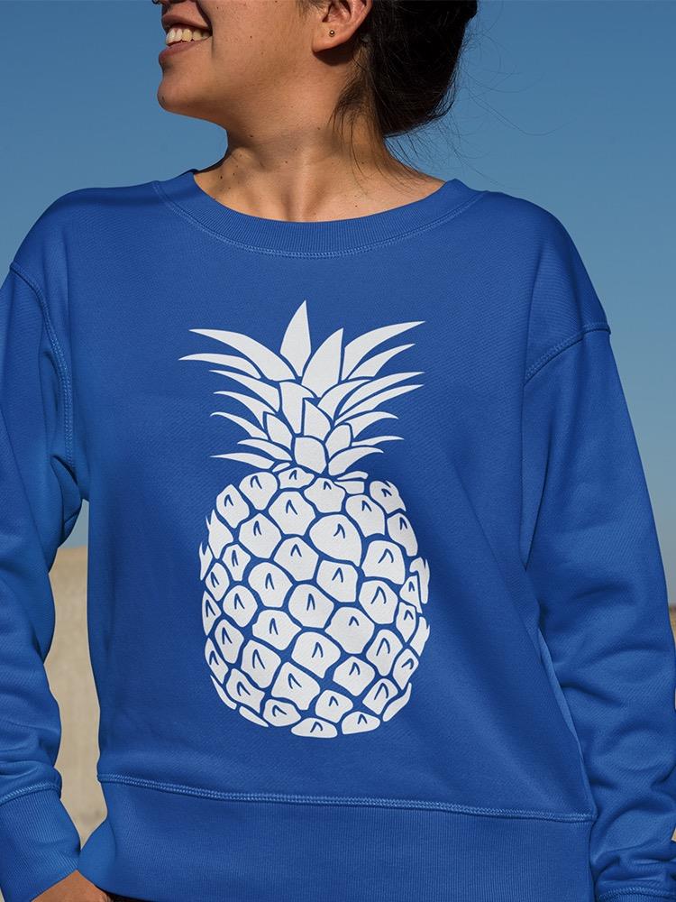 White Pineapple Sweatshirt Women's -GoatDeals Designs