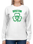 Boston Shamrock Basketball. Sweatshirt Women's -GoatDeals Designs