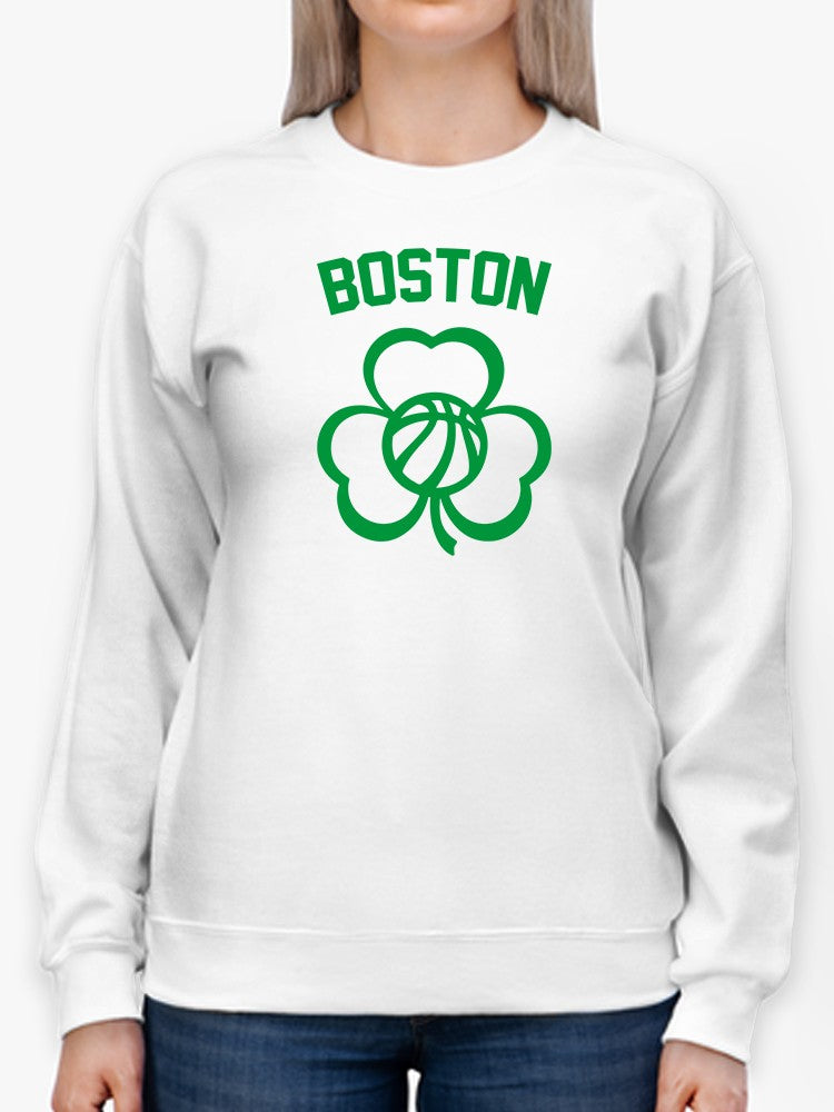Boston Shamrock Basketball. Sweatshirt Women's -GoatDeals Designs
