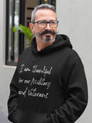 Thankful For Military Veterans Hoodie Men's -GoatDeals Designs