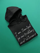 Thankful For Military Veterans Hoodie Men's -GoatDeals Designs
