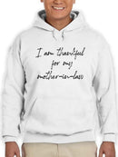 Thankful For My Mother In Law Hoodie Men's -GoatDeals Designs