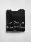 Thankful For Our Veterans Sweatshirt Men's -GoatDeals Designs