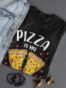 Pizza, My Valentine Shaped Tee Women's -GoatDeals Designs