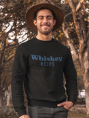 The Whiskey Helps Sweatshirt Men's -GoatDeals Designs