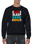 Eat, Sleep, Game And Repeat! Sweatshirt Men's -GoatDeals Designs