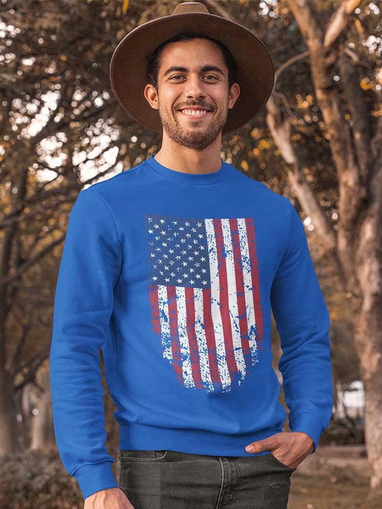 A Torn American Flag. Sweatshirt Men's -GoatDeals Designs