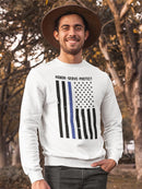 Blue Stripe Flag, Protect Sweatshirt Men's -GoatDeals Designs