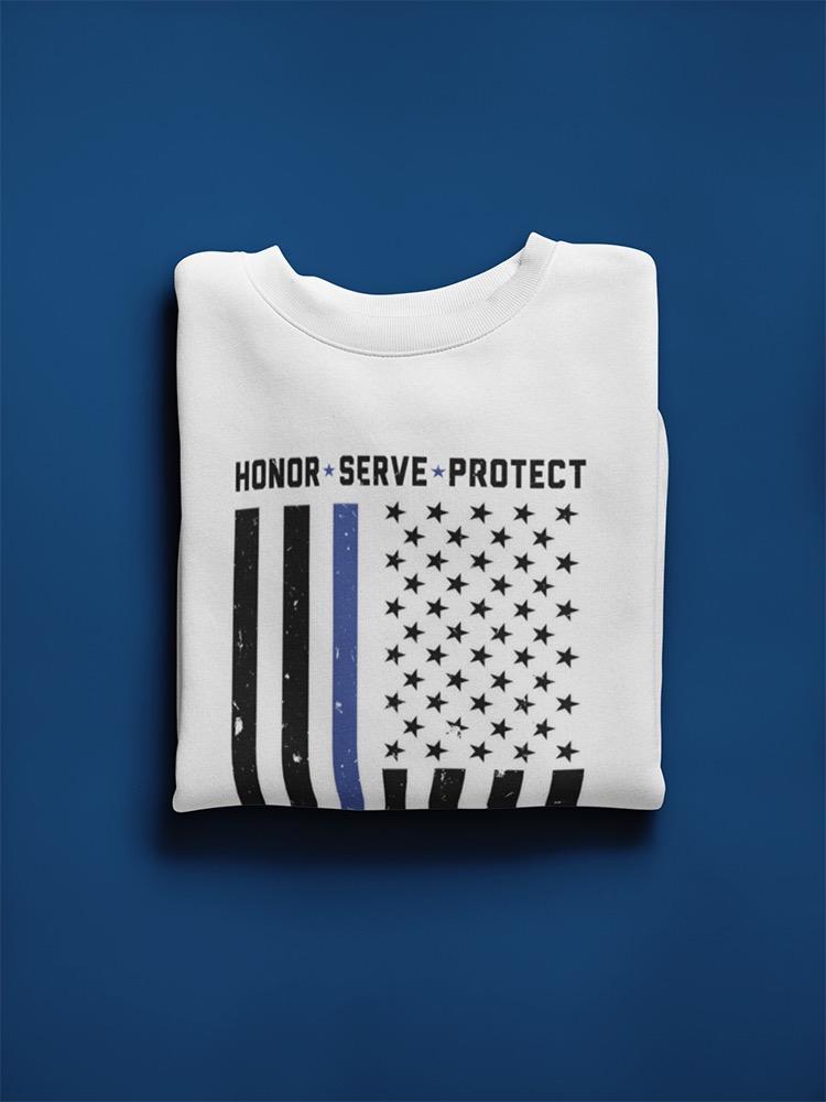 Blue Stripe Flag, Protect Sweatshirt Men's -GoatDeals Designs