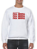 Thank You Upside Down Sweatshirt Men's -GoatDeals Designs
