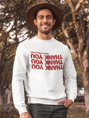 Thank You Upside Down Sweatshirt Men's -GoatDeals Designs