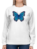 Cute Blue Butterfly. Sweatshirt Women's -GoatDeals Designs