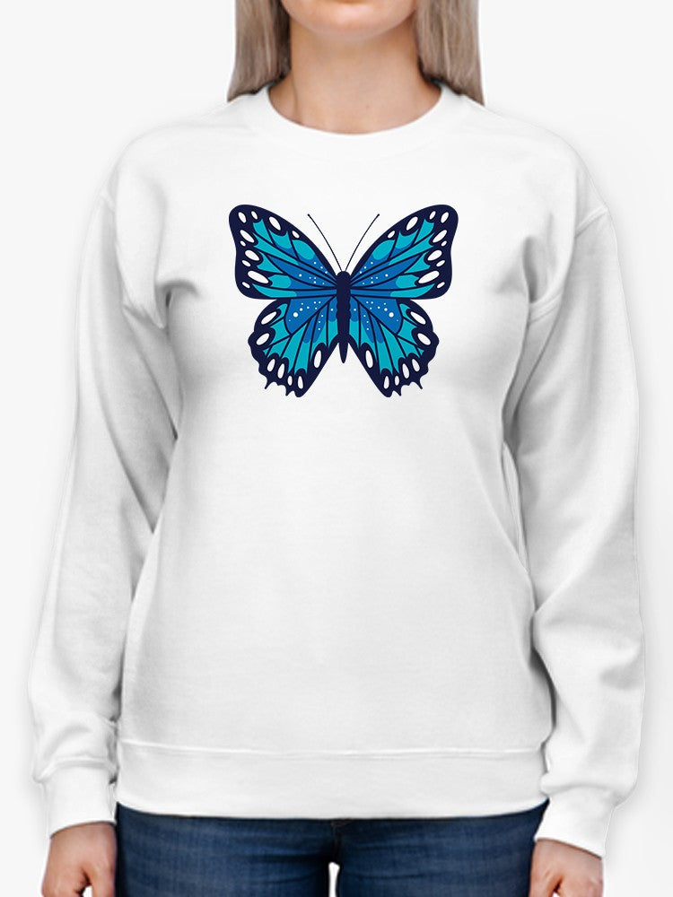 Cute Blue Butterfly. Sweatshirt Women's -GoatDeals Designs