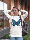 Cute Blue Butterfly. Sweatshirt Women's -GoatDeals Designs