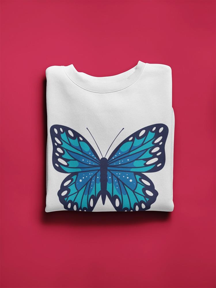 Cute Blue Butterfly. Sweatshirt Women's -GoatDeals Designs