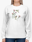Hummingbirds And Flowers Sweatshirt Women's -GoatDeals Designs
