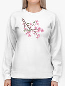 Pink Flowers On A Branch. Sweatshirt Women's -GoatDeals Designs