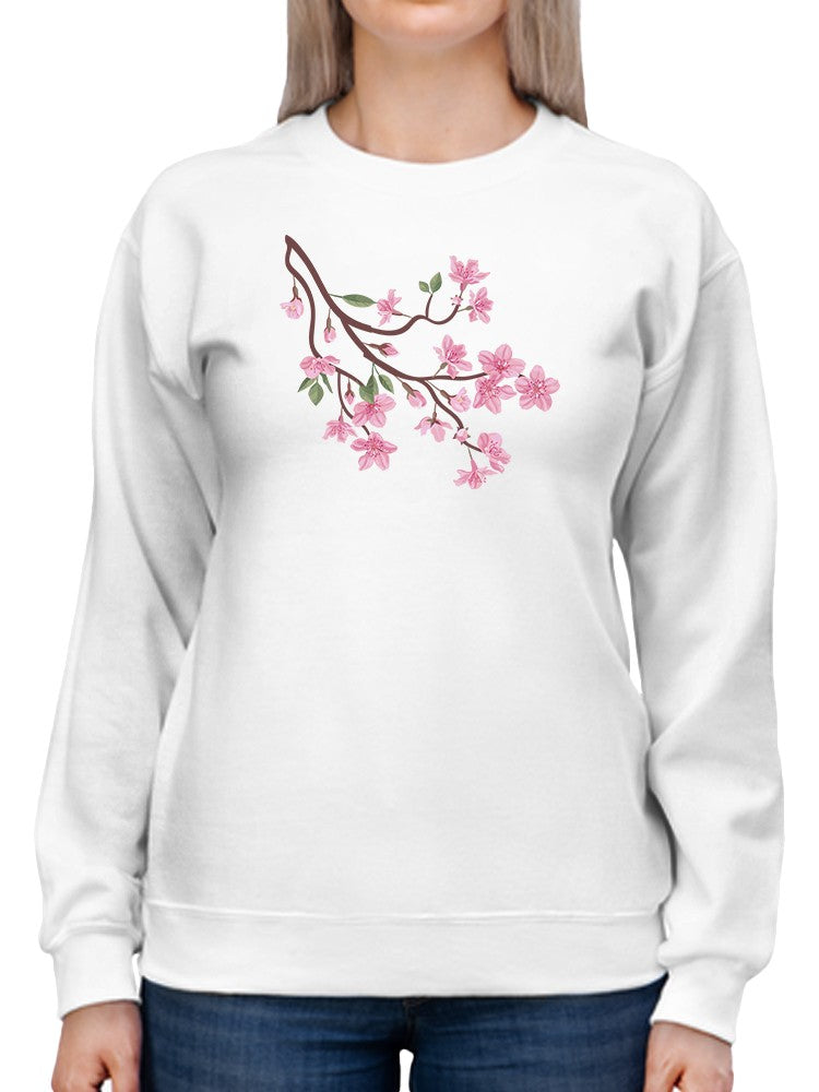 Pink Flowers On A Branch. Sweatshirt Women's -GoatDeals Designs