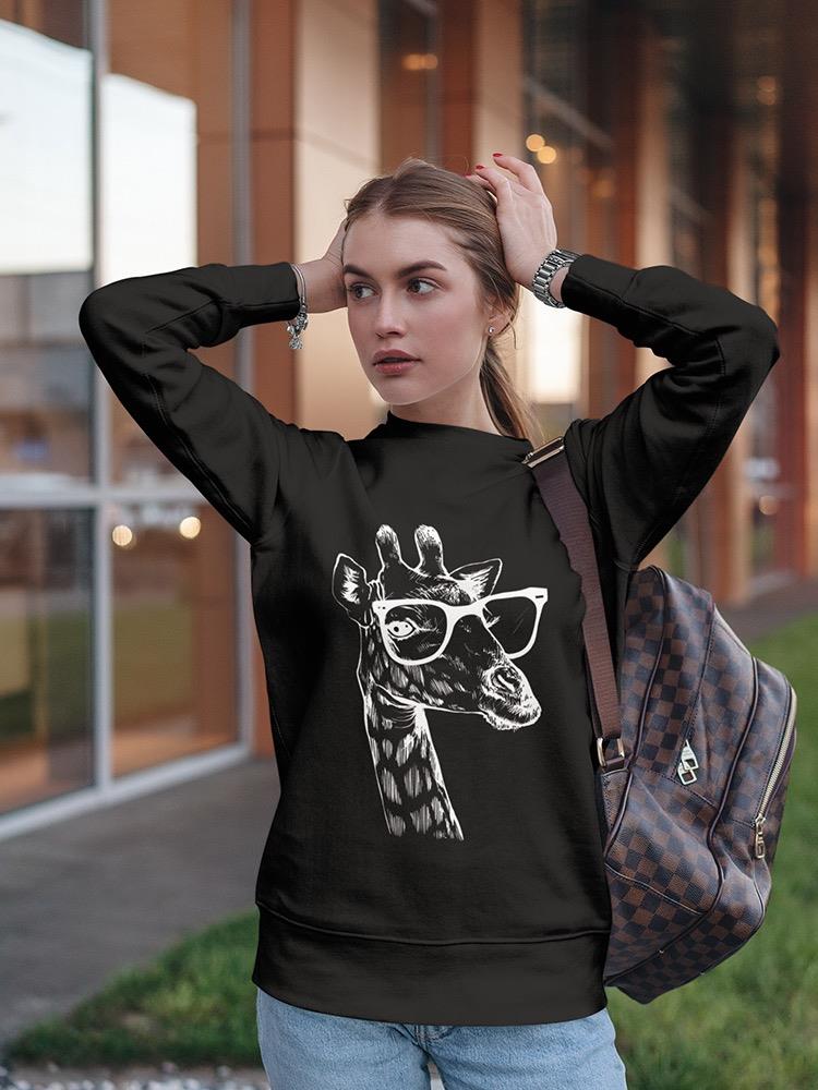 Glasses Giraffe Sweatshirt Women's -GoatDeals Designs