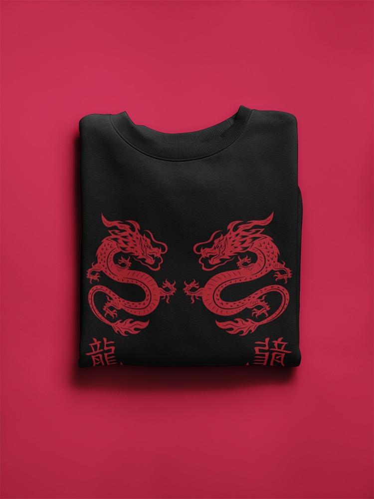 Two Red Dragons Sweatshirt Women's -GoatDeals Designs