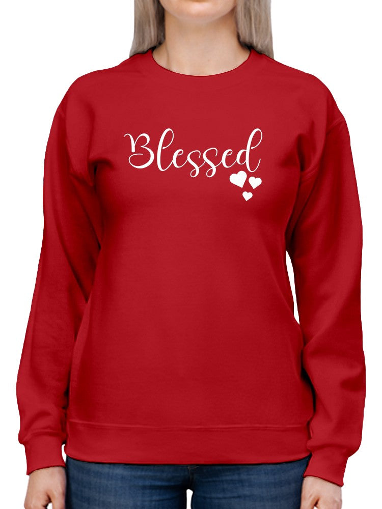 Blessed And Hearts Sweatshirt Women's -GoatDeals Designs