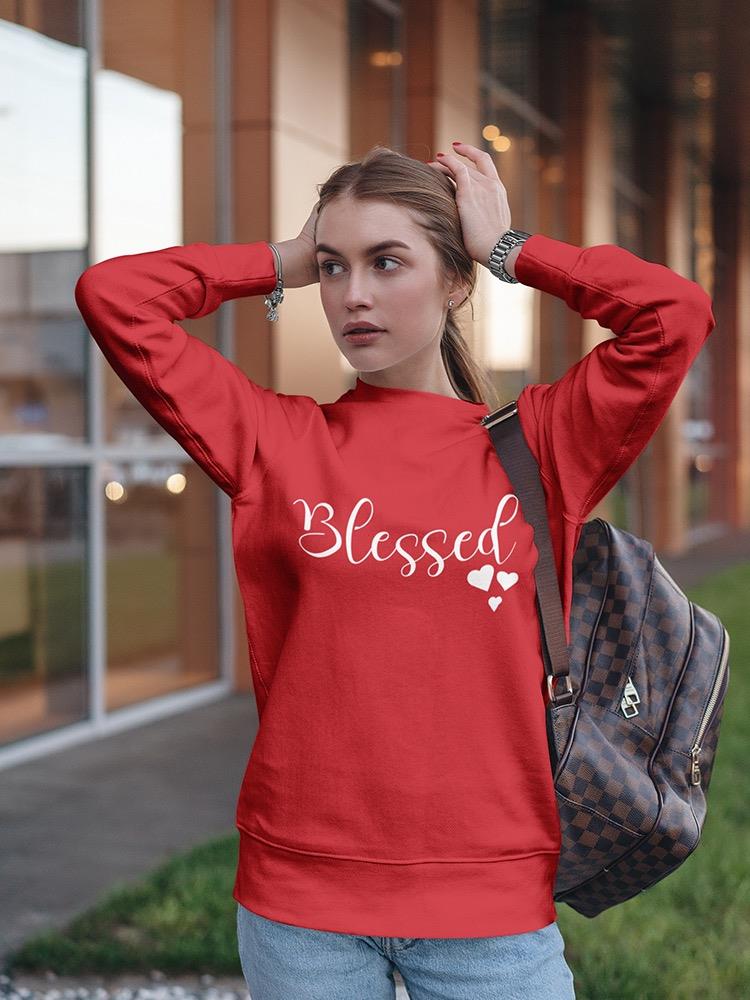 Blessed And Hearts Sweatshirt Women's -GoatDeals Designs