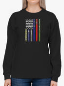 No One Fights Alone Flag Sweatshirt Women's -GoatDeals Designs