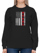 Nurse Usa Flag Sweatshirt Women's -GoatDeals Designs