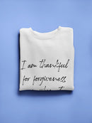 Thankful For Forgiveness Graphic Sweatshirt Women's -GoatDeals Designs