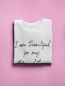 Thankful For My Daughter Slogan Sweatshirt Women's -GoatDeals Designs