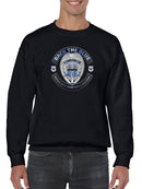 Back The Blue Slogan Sweatshirt Men's -GoatDeals Designs