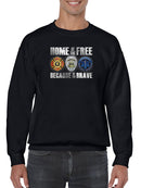 Because Of The Brave Design Sweatshirt Men's -GoatDeals Designs