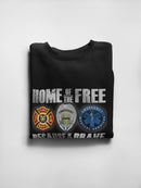 Because Of The Brave Design Sweatshirt Men's -GoatDeals Designs