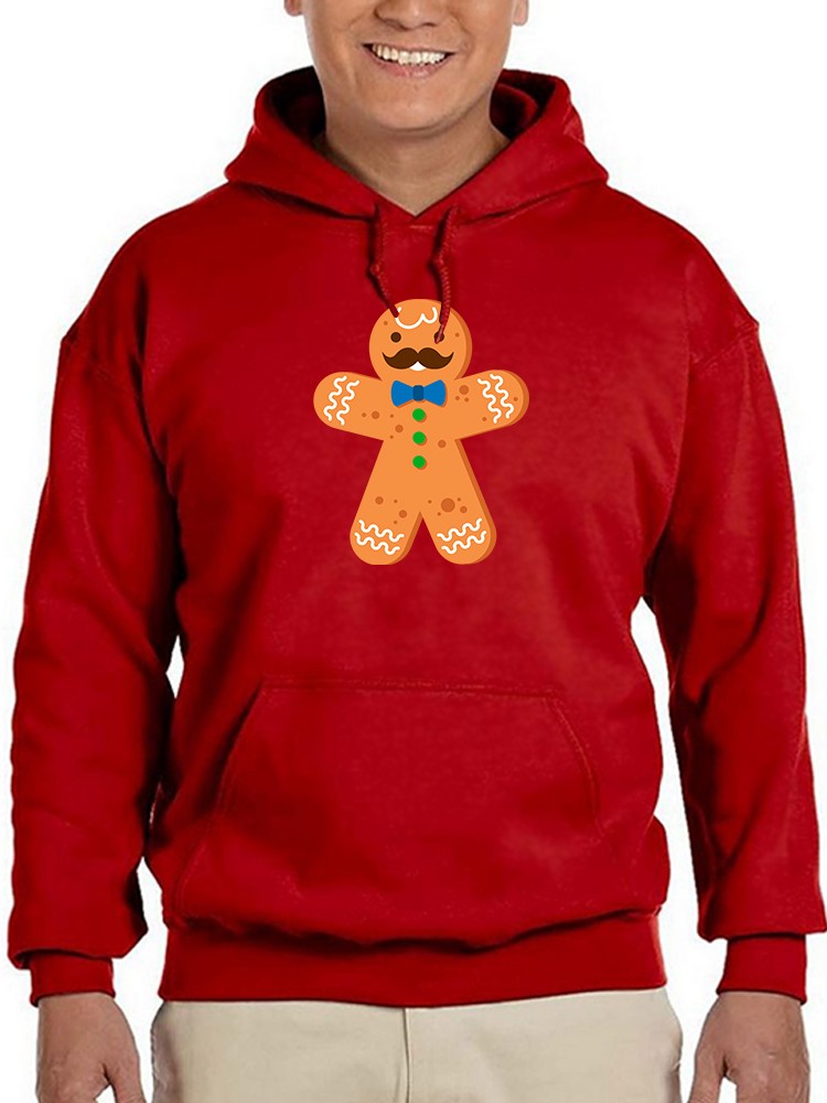 Gingerbread Man And Mustache Hoodie Men's -GoatDeals Designs
