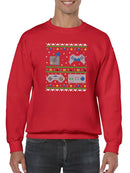 Retro Gaming Christmas Design Sweatshirt Men's -GoatDeals Designs