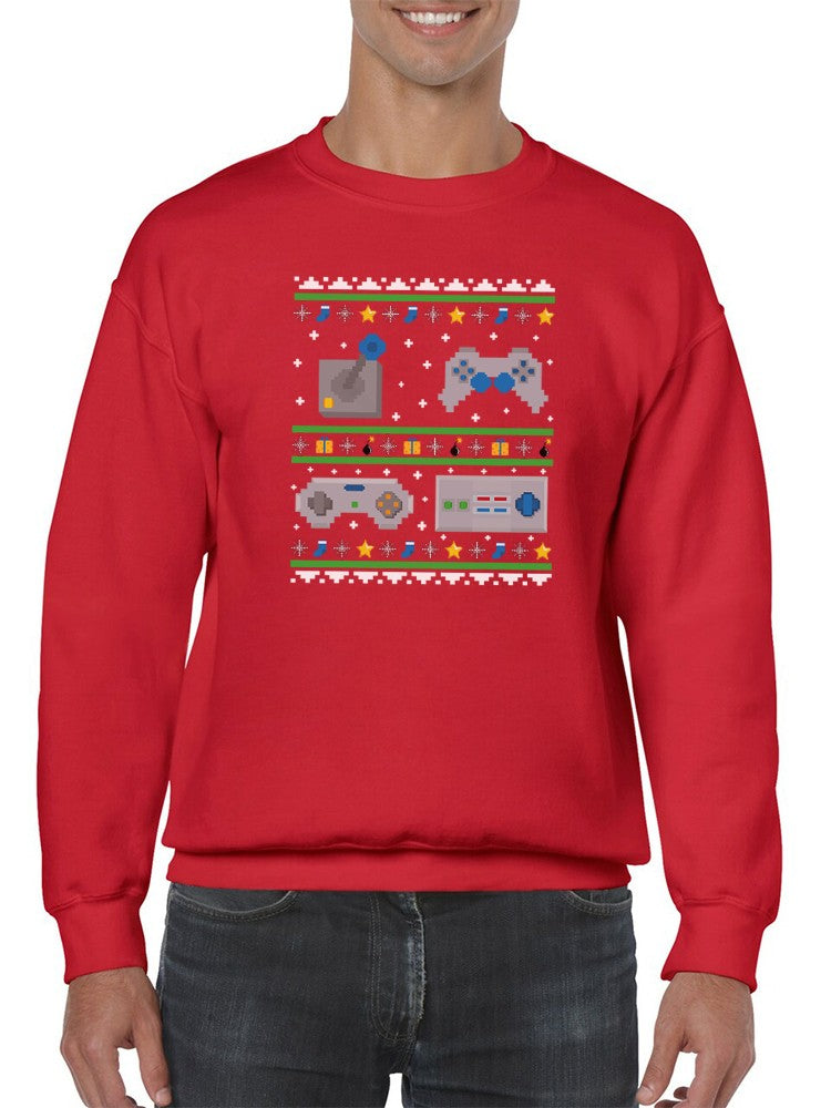 Retro Gaming Christmas Design Sweatshirt Men's -GoatDeals Designs