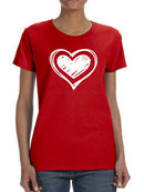 White Heart Tee Women's -GoatDeals Designs